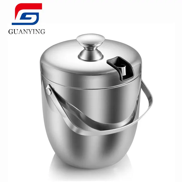 3L round copper ice bucket holder stainless steel champagne ice bucket