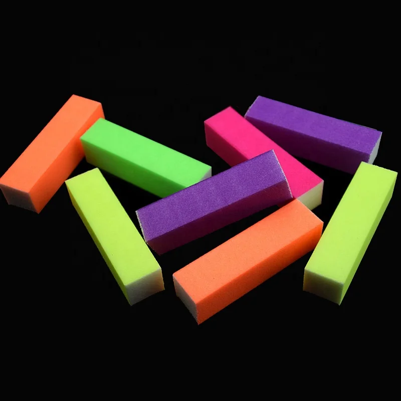 
5pcs/lot Hot Manicure Nail Buffer Block Neon Color Buffing Sanding Buffer Block Nail File Art Tips 