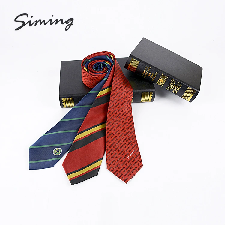 Уникальный галстук из полиэстера ручной работы с логотипом компании, мужская мода