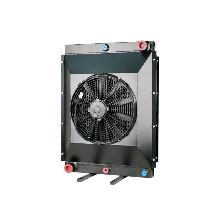 Mobile machinery heavy and special vehicles oil industrial air to water heat exchanger with fan