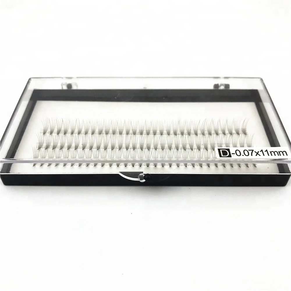 
Hisail 0.07MM Premade 6D Volume Lash Fans Individual Lashes Knot Free Cluster Eyelash 