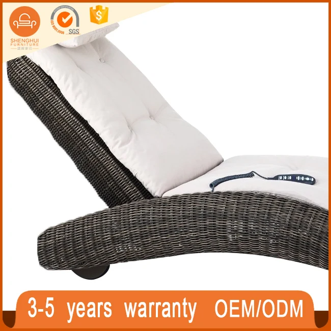 
holiday hotel patio used commercial sleeping chaise lounge beach furniture round rattan wicker woven barcelona daybed 