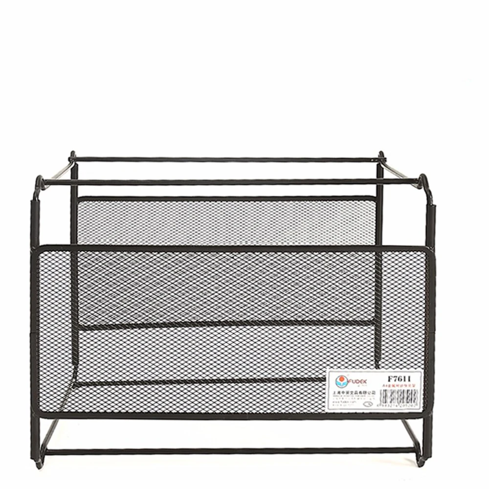 Vertical metal wall certificate office mesh stand wire hanging a4 a5 size expanding plastic pp magazine organizer file holder