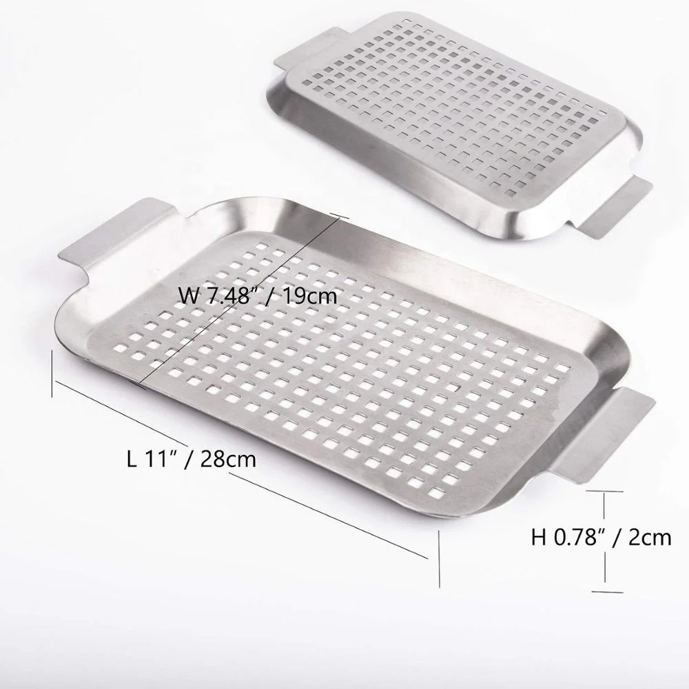 
charcoal bbq basket /Stainless Steel BBQ Accessories Vegetable Grill Basket and Smoker Pan Stainless Steel BBQ Accessories Smoker Pan