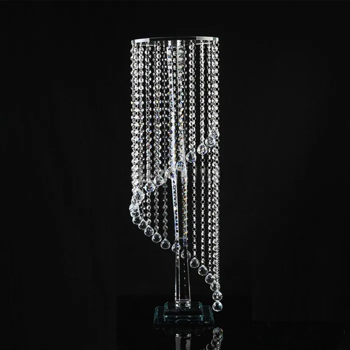 crystal wedding beads with flower stand for wedding decoration