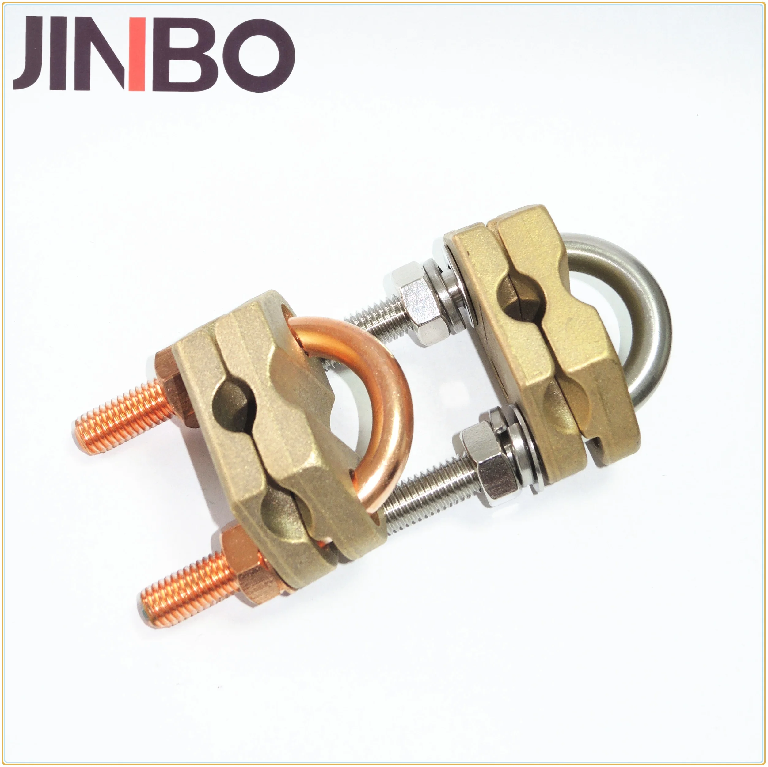 Electric Earthing Materials Brass U Bolt Clamp for Earth rod to Cable