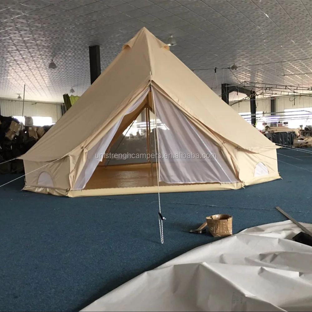 Factory Canvas double door Bell Tent 3M 4M 5M 6M 7M outdoor canvas bell tent for sale