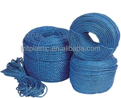 3 strands blue polypropylene PP Rope in split film