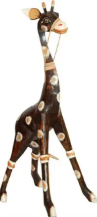 
WOOD GIRRAFE ANIMAL STATUE 10 