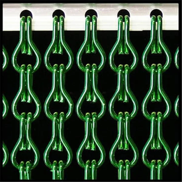 Защитная занавеска из алюминиевой цепи золотого цвета