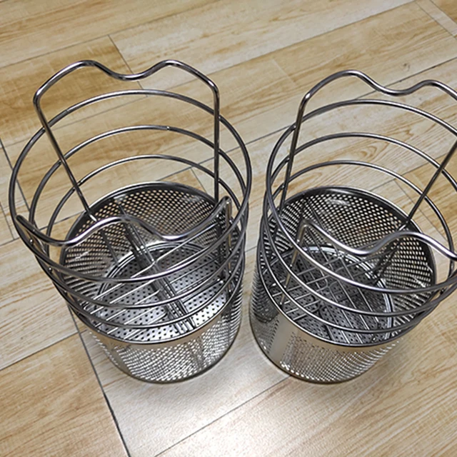 Nicety Korea style SS201 SS304 safe stainless steel kitchen chopsticks utensil holder  for steam sterilizer