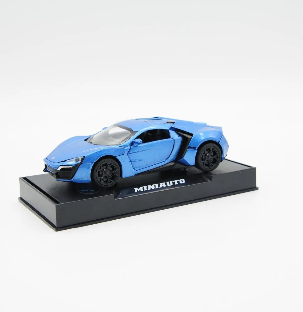 1:32 car model New Fast & Furious 8 Lecan blue sports car