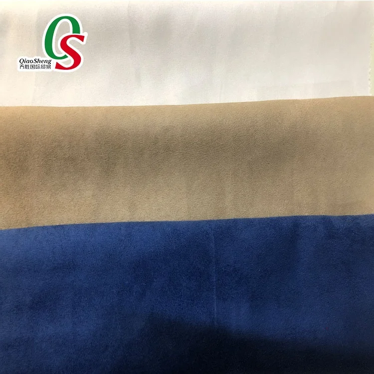 
100% polyester suede fabric for suede jewellery boxes or mens loafers suede 
