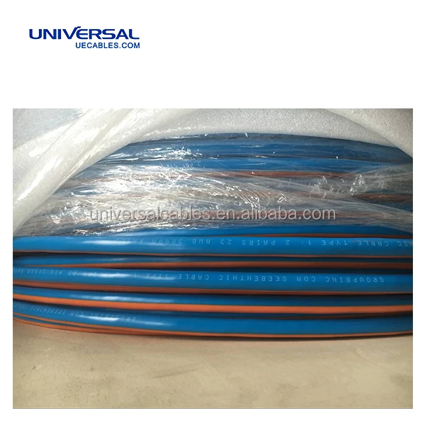 Underwater Signal Cable 2 x 2 x 23 AWG HDPE Insulation Aramid Yarn Braiding PE Sheath