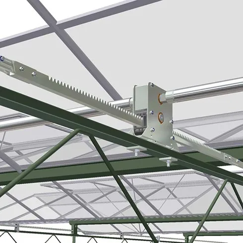 Rack and Pinion For Greenhouse Shading System and Ventilation System