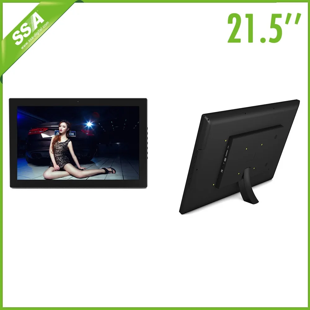 21.5 inch digital photo frame with IPS lcd video display menu standing table restaurant smart electronic digital picture frame