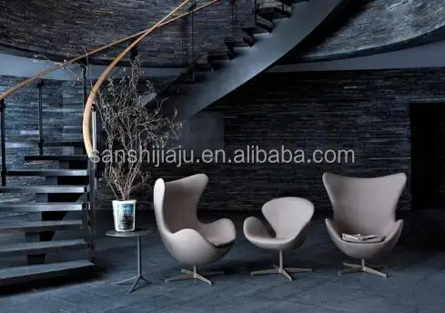 
Modern luxury used coffee shop furniture sofa fabric egg chair aviator 