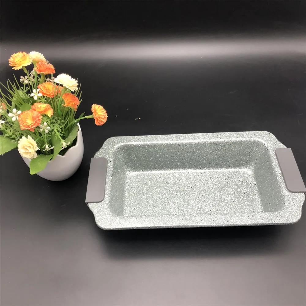 Marble Color Square Pan Cake Mould Non Stick Ceramic Coating Pizza pan/Rectangular pan/Loaf pan