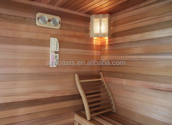 2-8 person wooden home dry steam sauna steam bath shower cabin