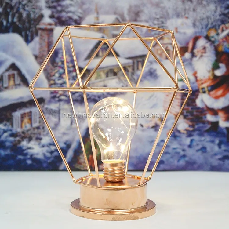 hot sale products table lamp for home decoration warm white copper wire light diamond lamp