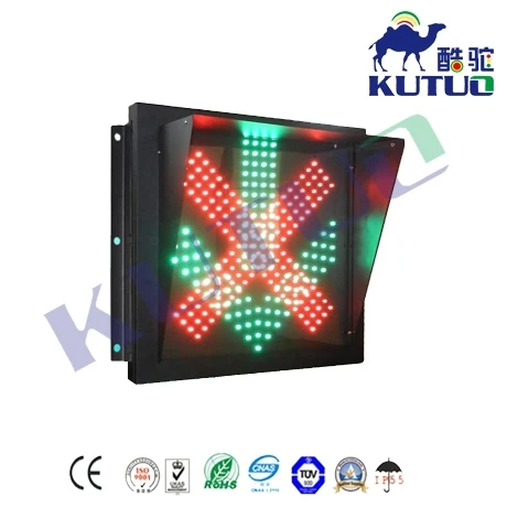 Tunnel Lane LED Red Cross Green Arrow Traffic Signal Light