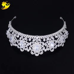 Fashionable white diamond paved bridal wedding hair jewelry women hair accessory