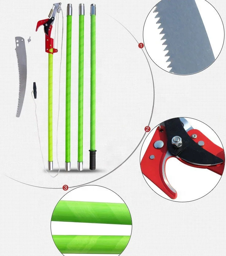 Telescopic Garden Tool Shear With Adjustable Insulated Pole Saw