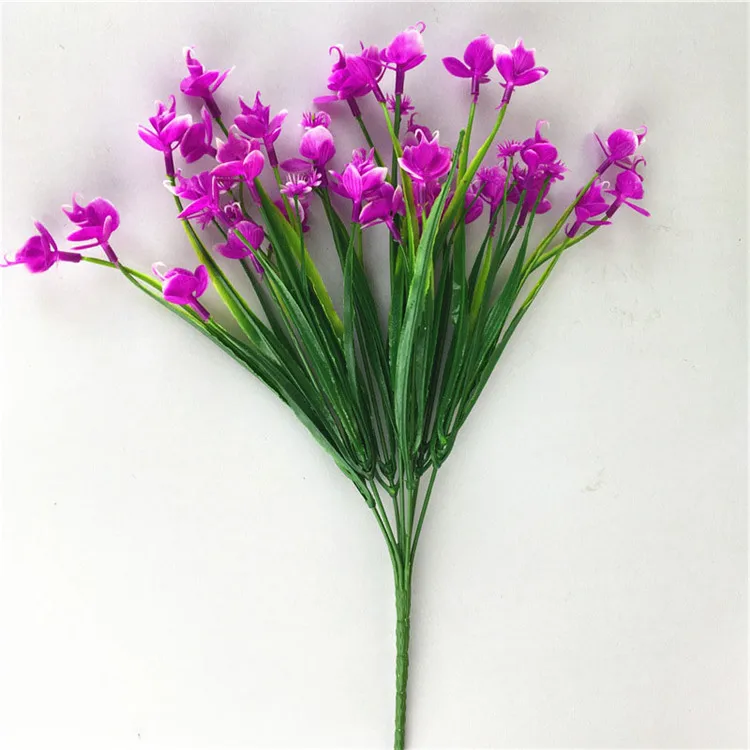 Artificial Flowers,Plants Faux Plastic Greenery Shrubs Indoor Outside Hanging Planter Home Wedding Garden Decor