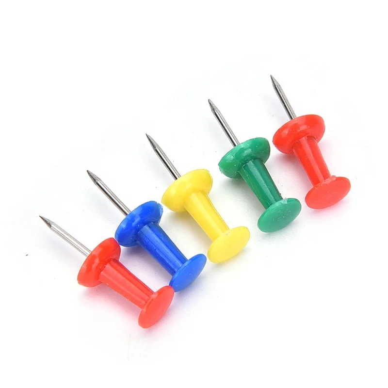 Factory Direct Sale Drawing Pin Cork Push Wholesale Colorful Plastic Paper 400