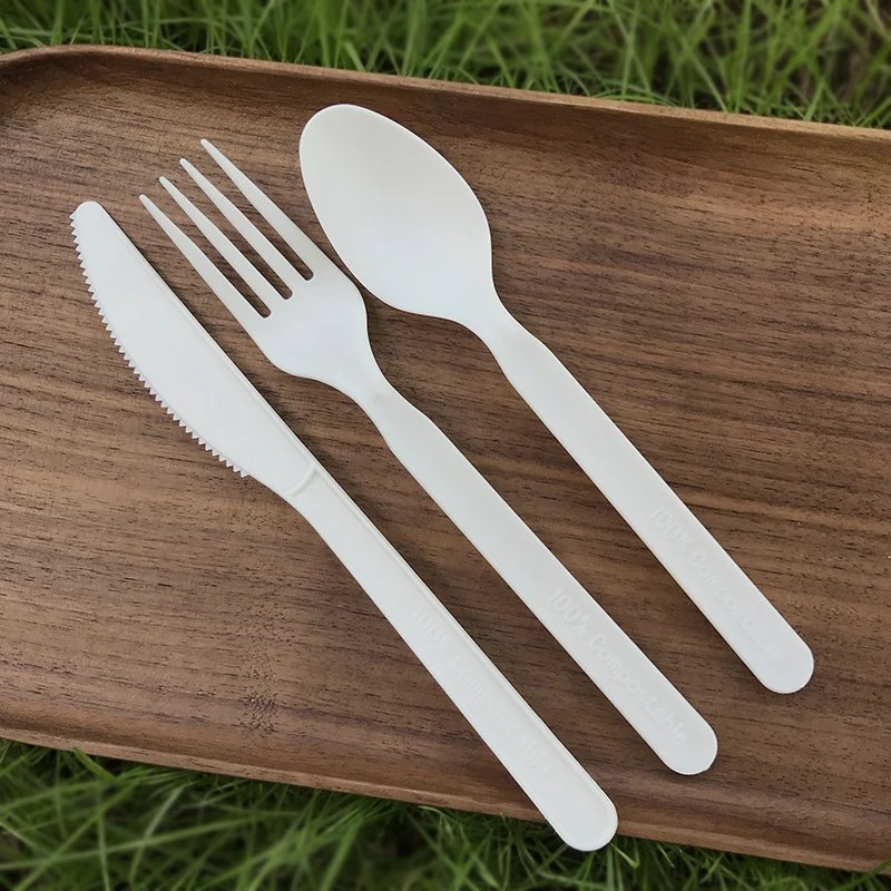 
Disposable wholesale Eco-friendly Biodegradable PLA Cutlery 