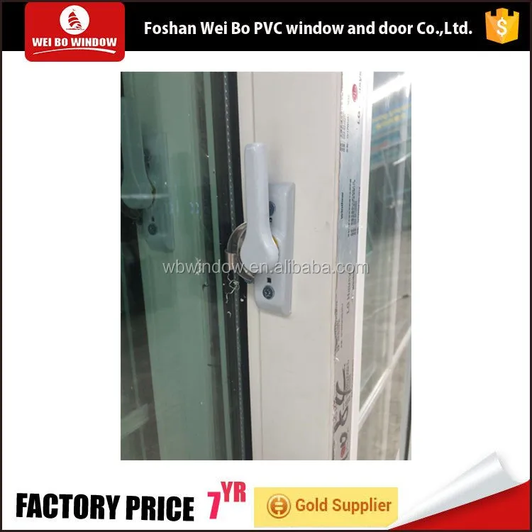PVC Profile Plastic Sliding Pane Grille Design Window with High Quality Parts