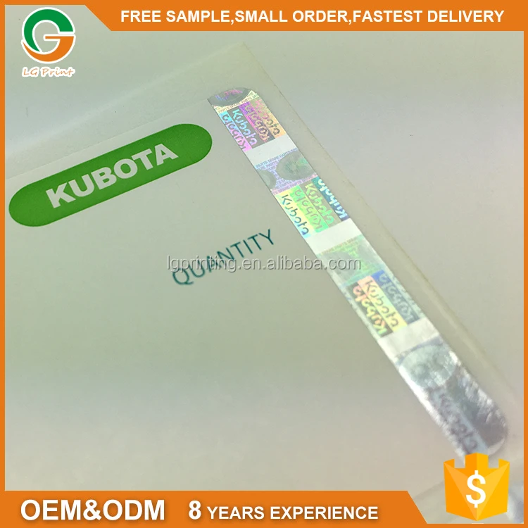 China Supplier Customized Cmyk Printing Paper Silver Stamping Hologram Sticker For Electronic Product