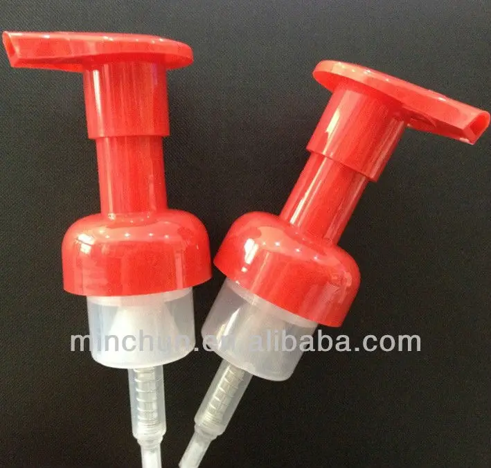 40mm Red color plastic foam pump dispenser cosmetic foaming pump