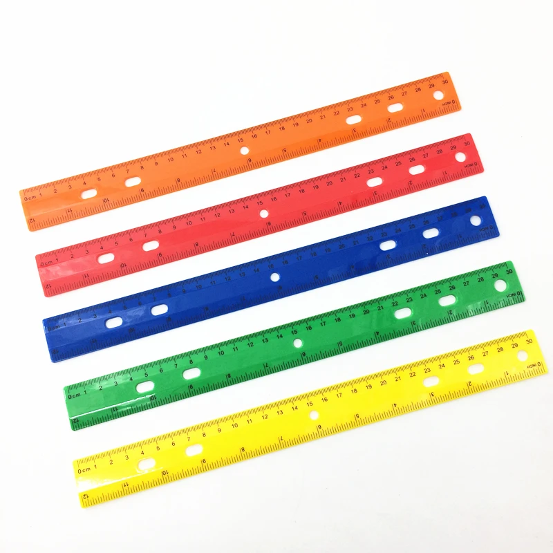 Back to School студенческие канцелярские принадлежности 12 дюймов красочное длинное пластиковый стол Линейка с логотипом