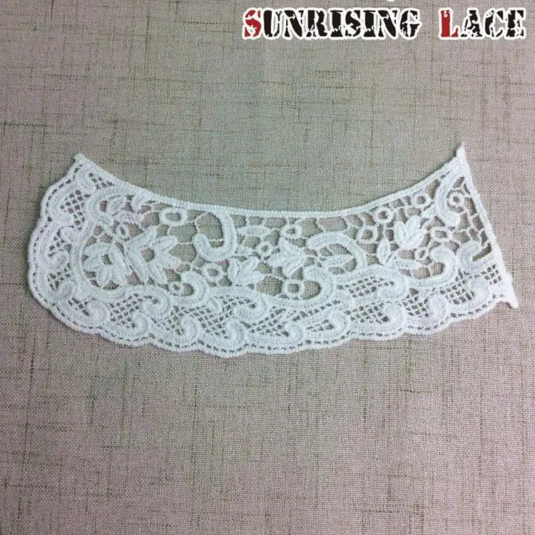 Dress Designs Nigeria Embroidery French Net Tulle Fabric Sewing Neck Trim Collar Lace