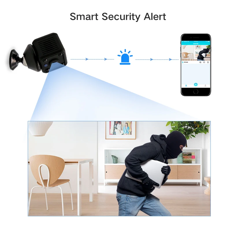 VESAFE 2 МП h.264 + мини инфракрасная беспроводная Wi-Fi камера ночного