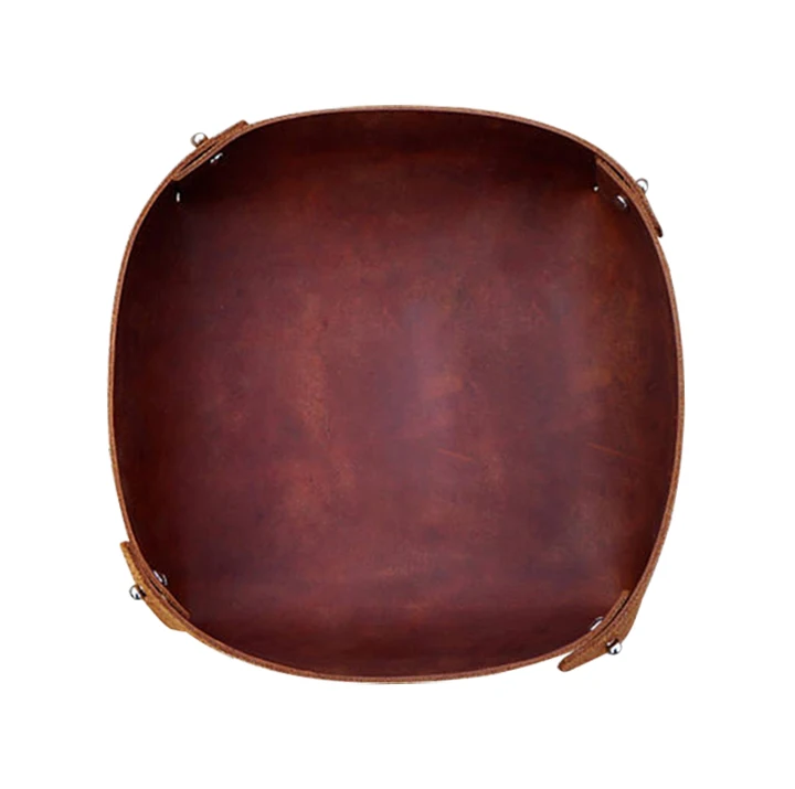 Custom LOGO Leather Valet Tray for Coins Collection, serving trays, Leather Tray for Jewelry