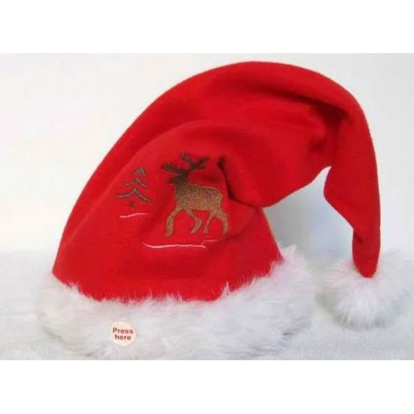 Забавная Новинка электрическая танцевальная шапка Санты с музыкальными колокольчиками
