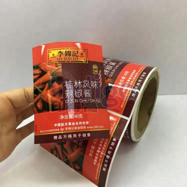 Customized Strong Adhesive  Waterproof Labels Glossy Varnishing Food Label For Soy Sauce