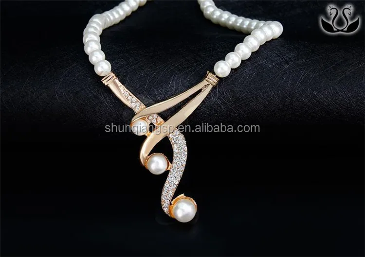 Alibaba Cheap Bridal Pearl Necklace Earring Jewelry Set