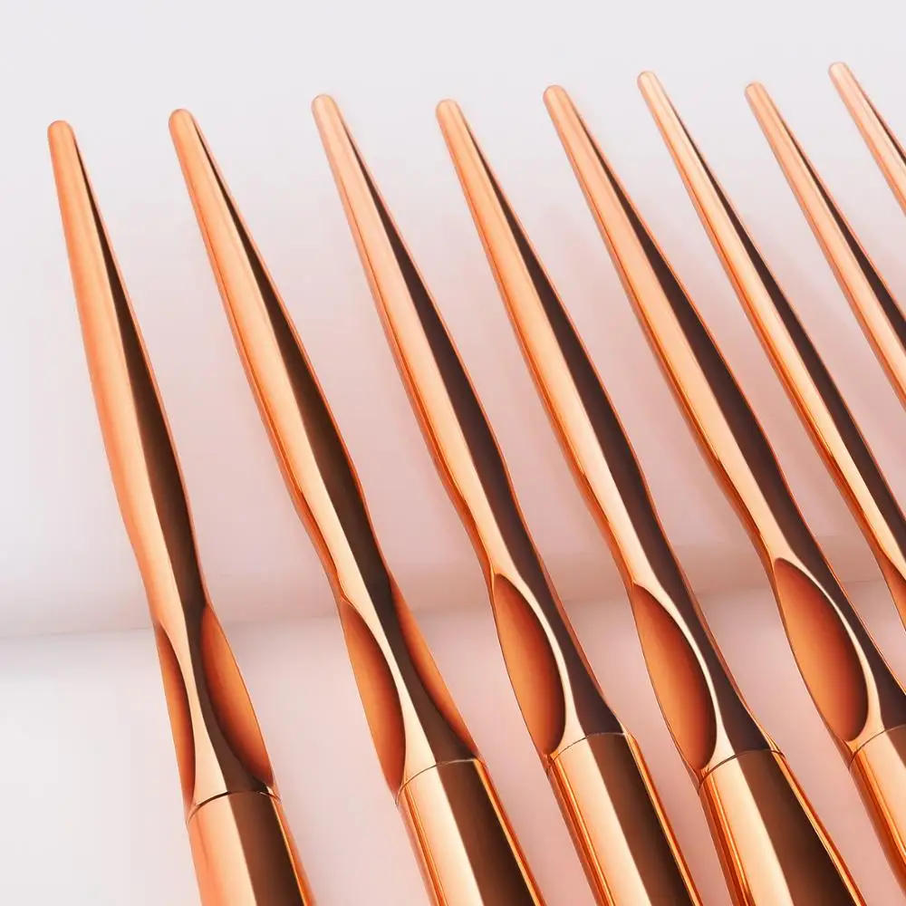 
12PCS New Arrival Synthetic Hair Plastic Handle Foundation Eyeshadow Concealer Beauty Makeup Brushes Products 