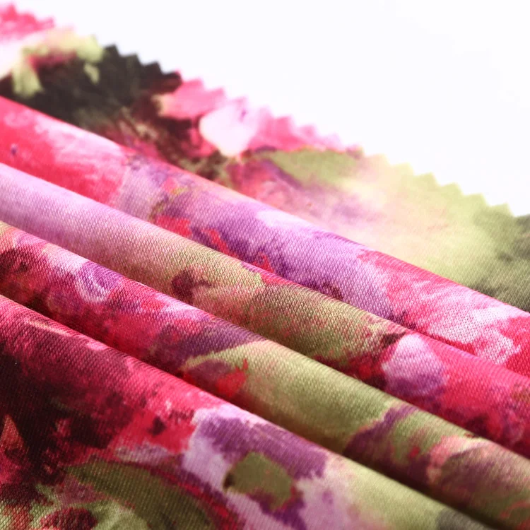 Knitted jersey super java print cotton fabric cambodia supply