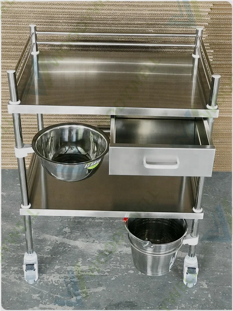 Factory Price WST1301 S.S Medical Dressing Trolley Customizable