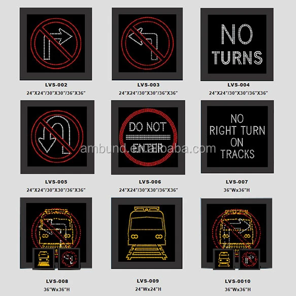 Led Variable Sign X and DOWN ARROW LED Blank-Out Lane Control Signs