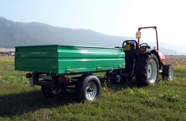 agriculture tipping trailer , small box trailer for fram transport ; tractor tow behind hydraulic dump truck