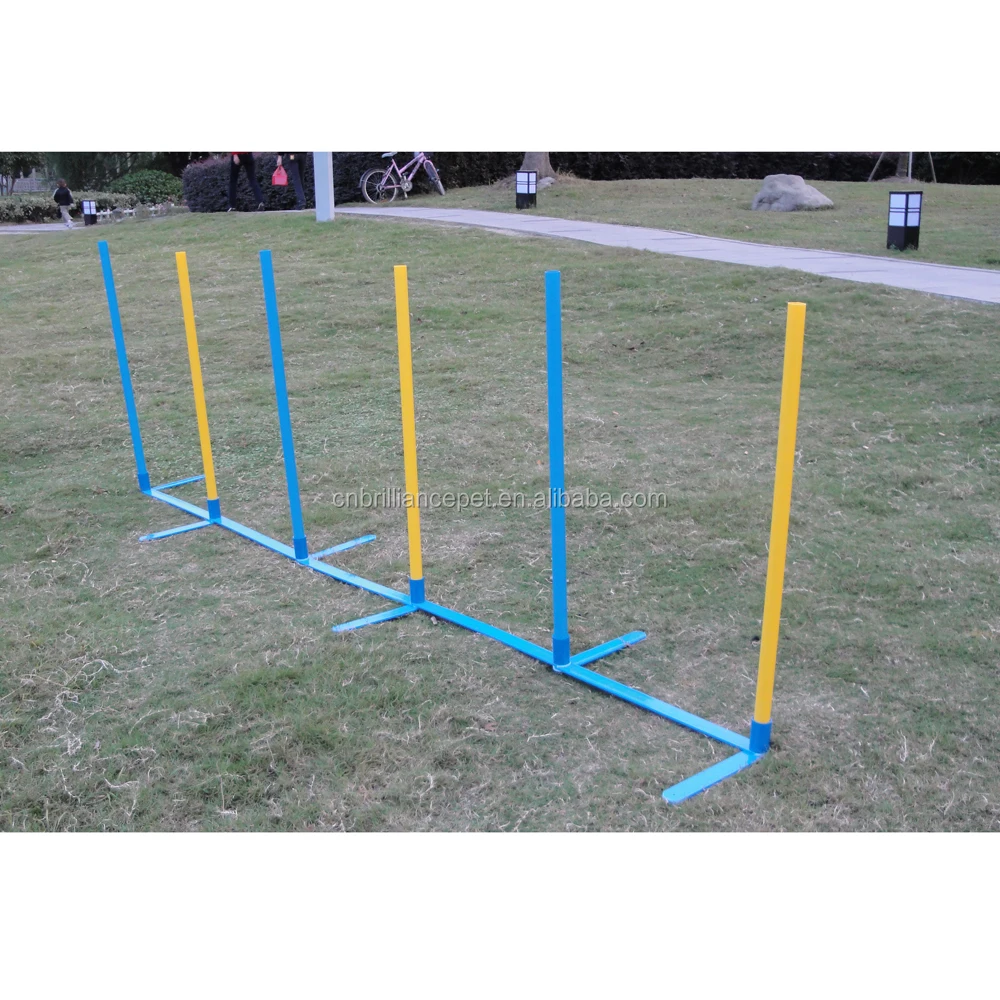 Adjustable Pet Dog Agility Slalom Dog Agility Weave Poles