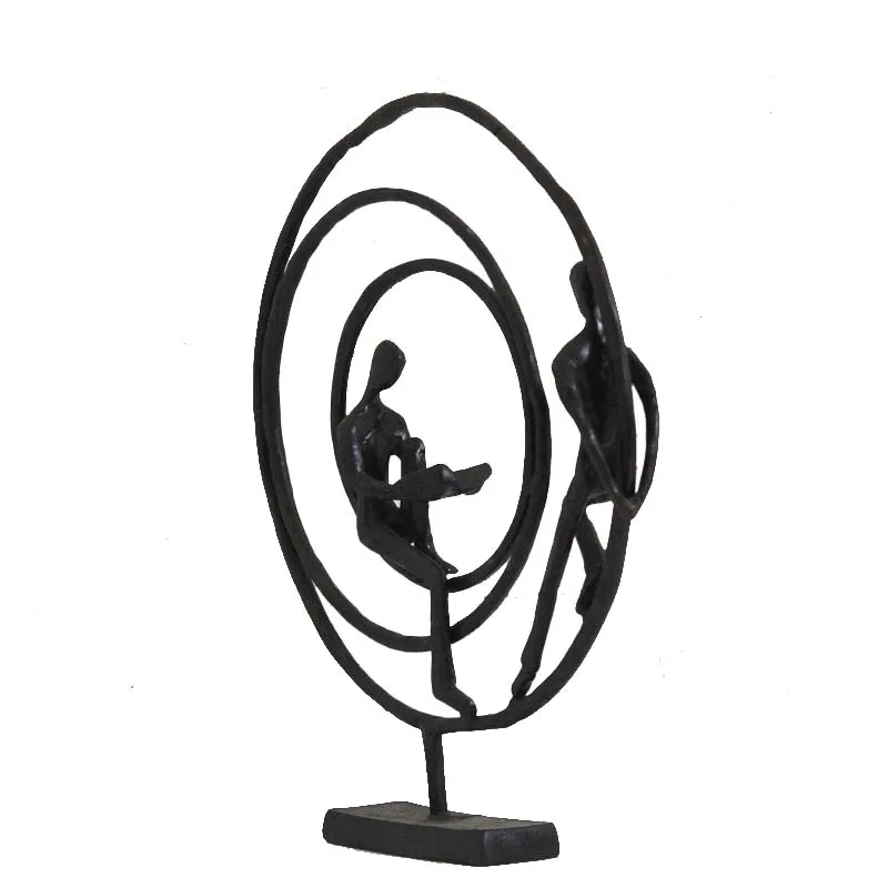 Factory handmade metal crafts figure furnishing articles for home decor