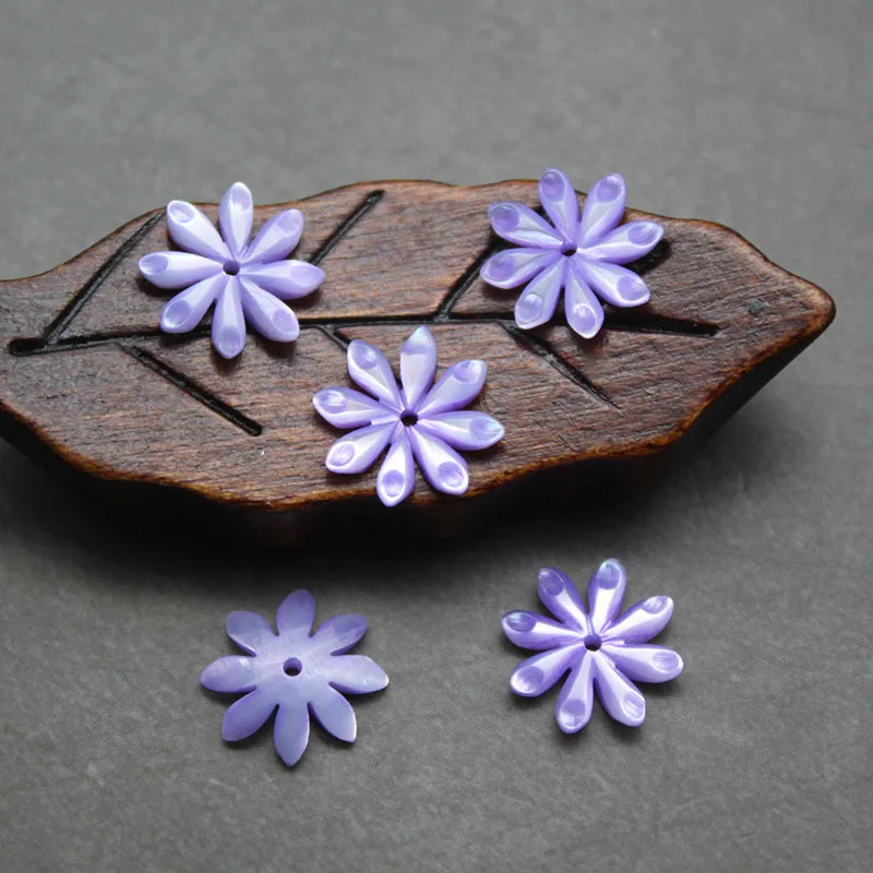 Бусины с полуотверстиями для изготовления ювелирных изделий, резные бусины из натурального розового жемчуга в форме ракушки, цветка, 10/12 мм