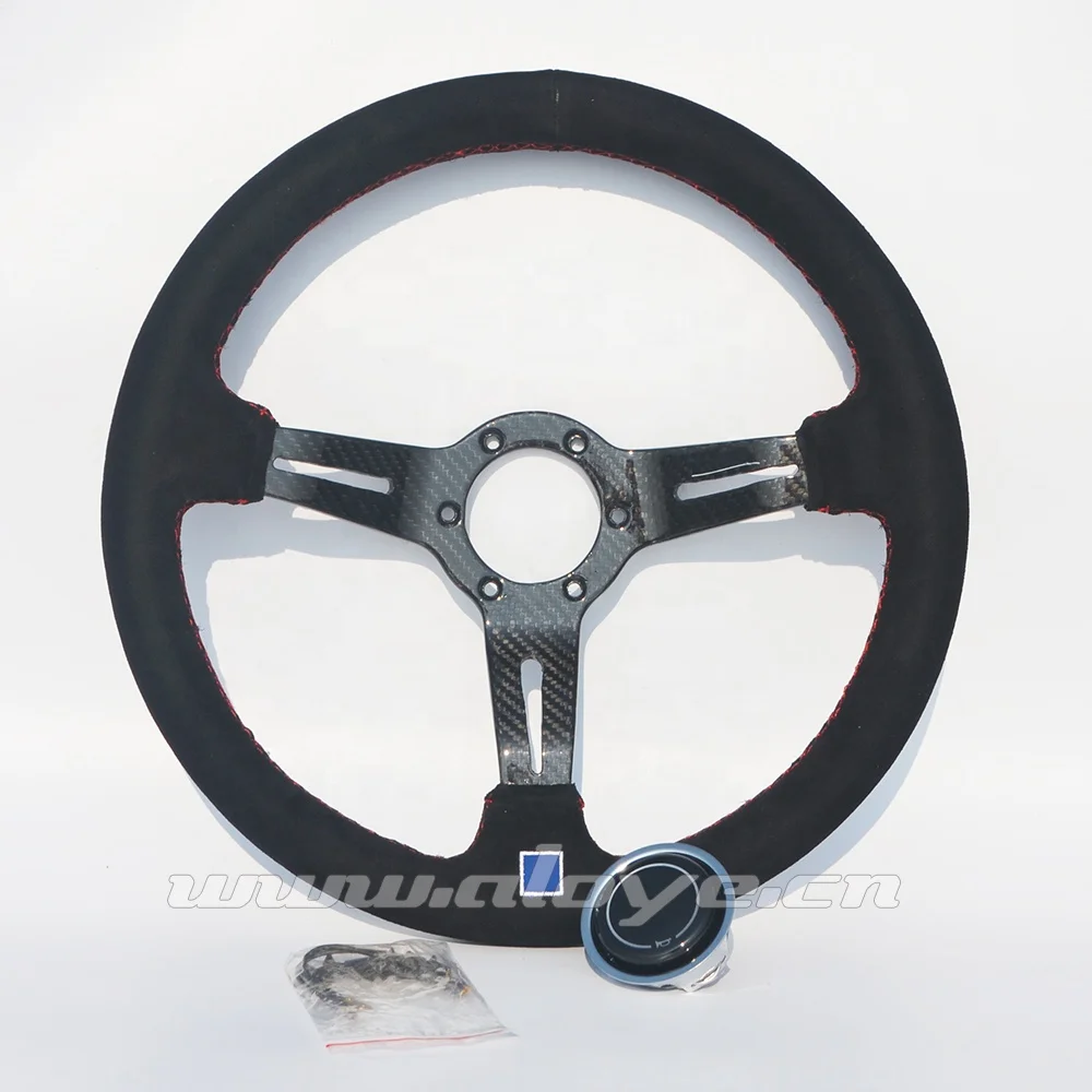 350mm Customized Carbon Fiber ND Car Rivet Steering Wheel