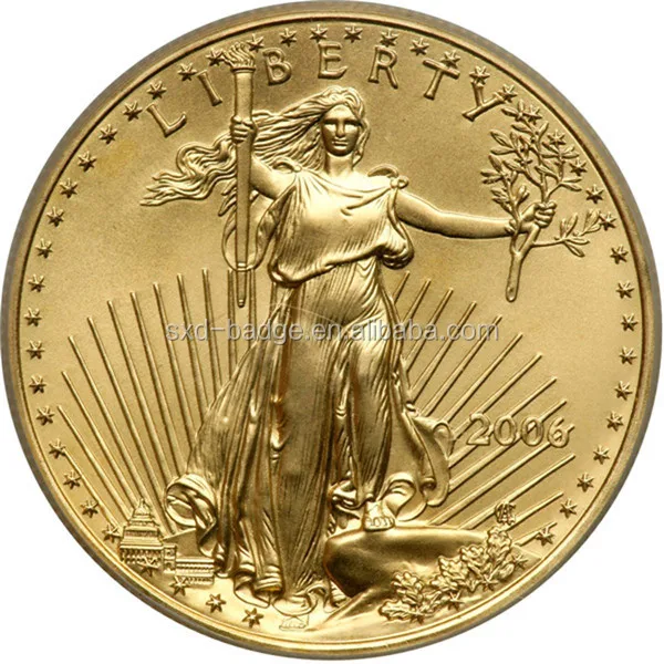 
22K Gold Plated Tungsten American Gold Eagle Coin Replicas/hot sales Pure silver coin made in china /gold and silver coin 